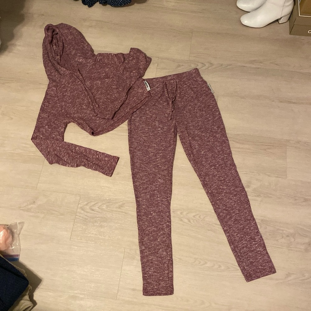 Burgundy Slounge Set Gymshark